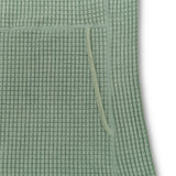Pocket on womens grid fleece outdoor hoodie from Squak Mountain Co.