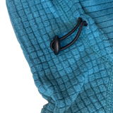 Adjustable hood toggle for kids outdoor grid fleece hoodie from Squak Mountain Co.