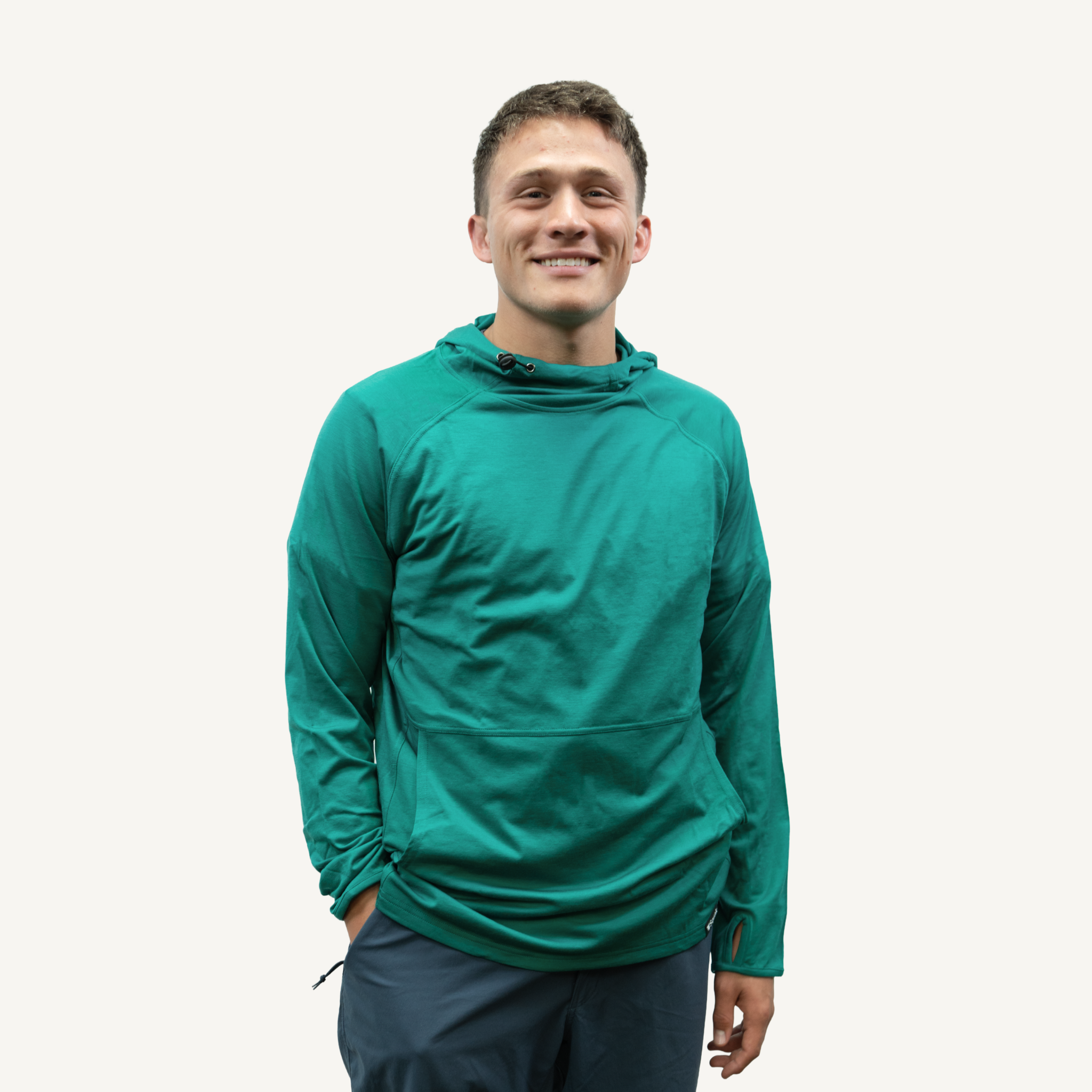 Men's Woolie Chelan Teal Merino Wool Hoodie 