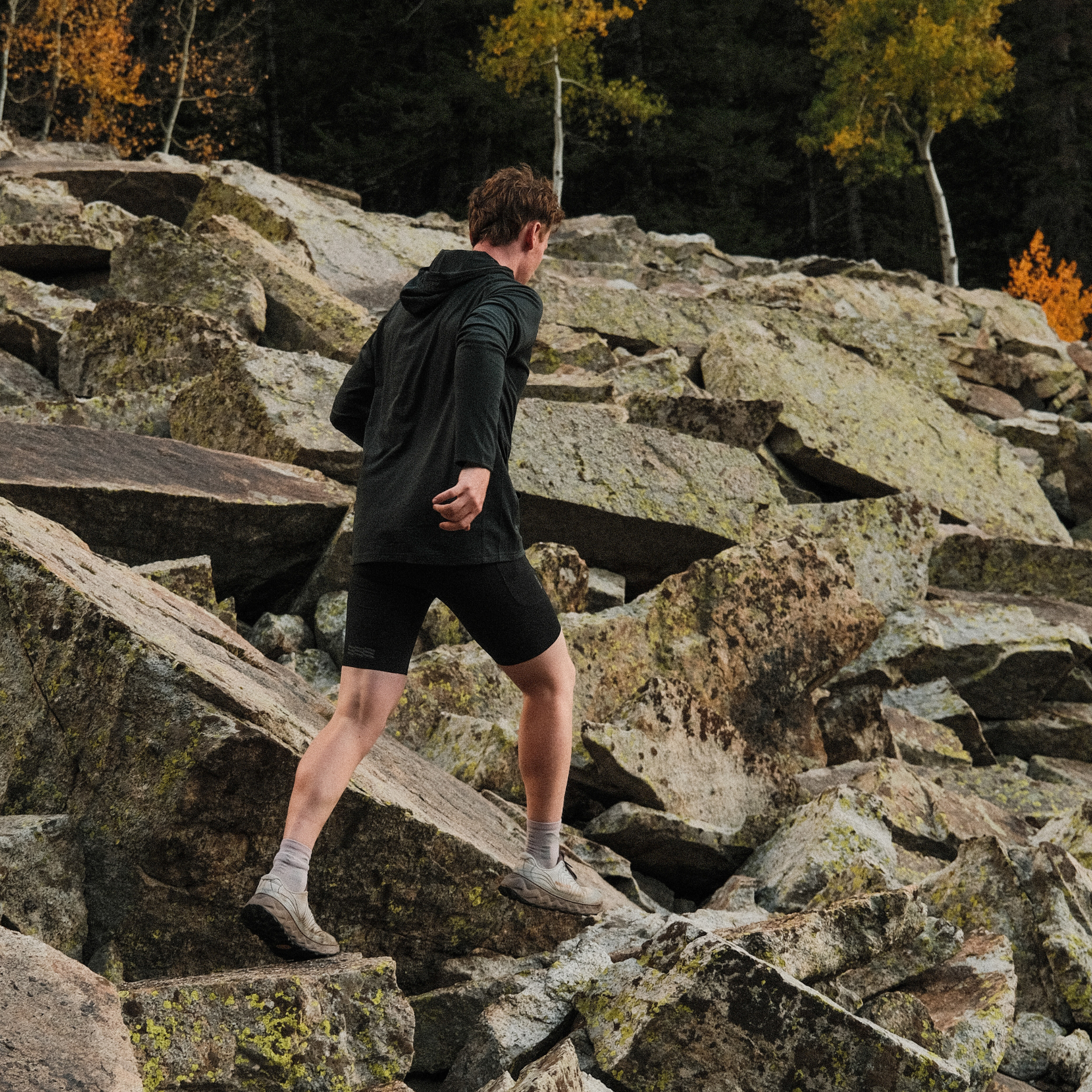 Men's Woolie Flint Steel Merino Wool Hoodie Lifestyle