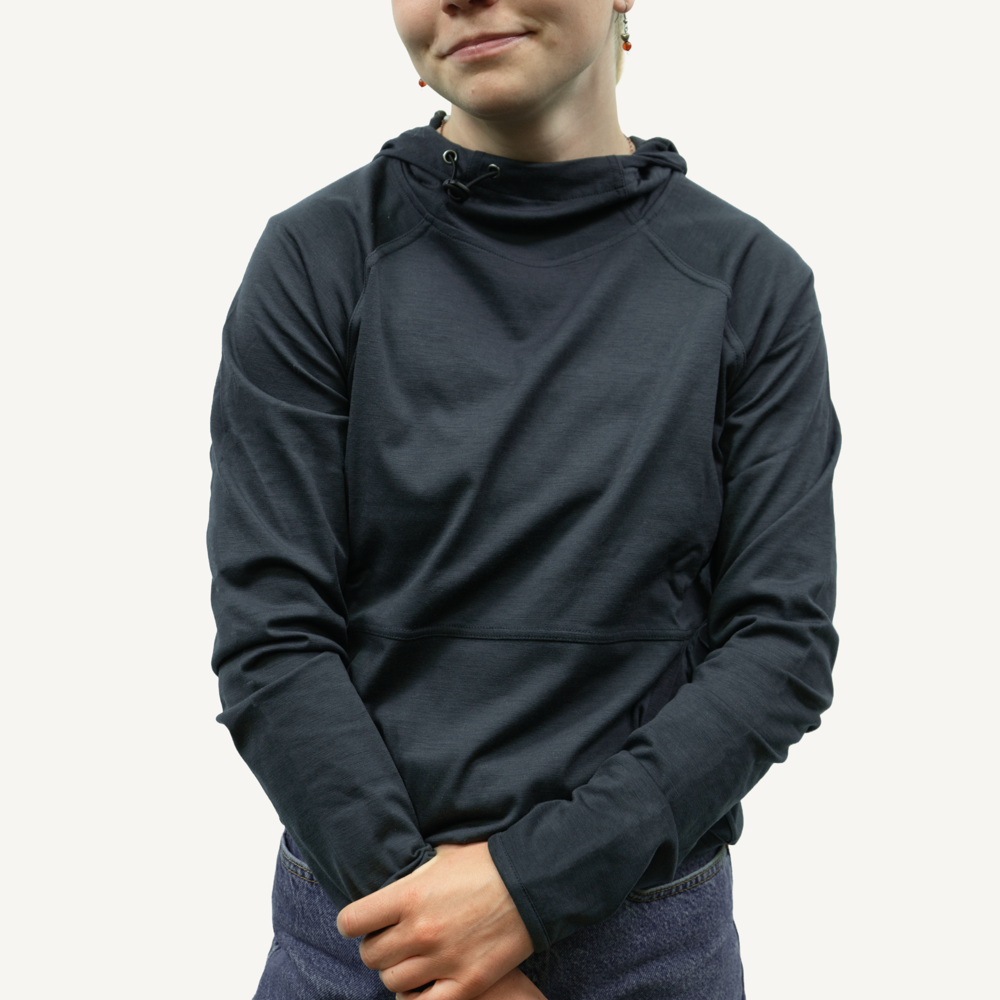 Women's Woolie Flint Steel Merino Wool Hoodie 