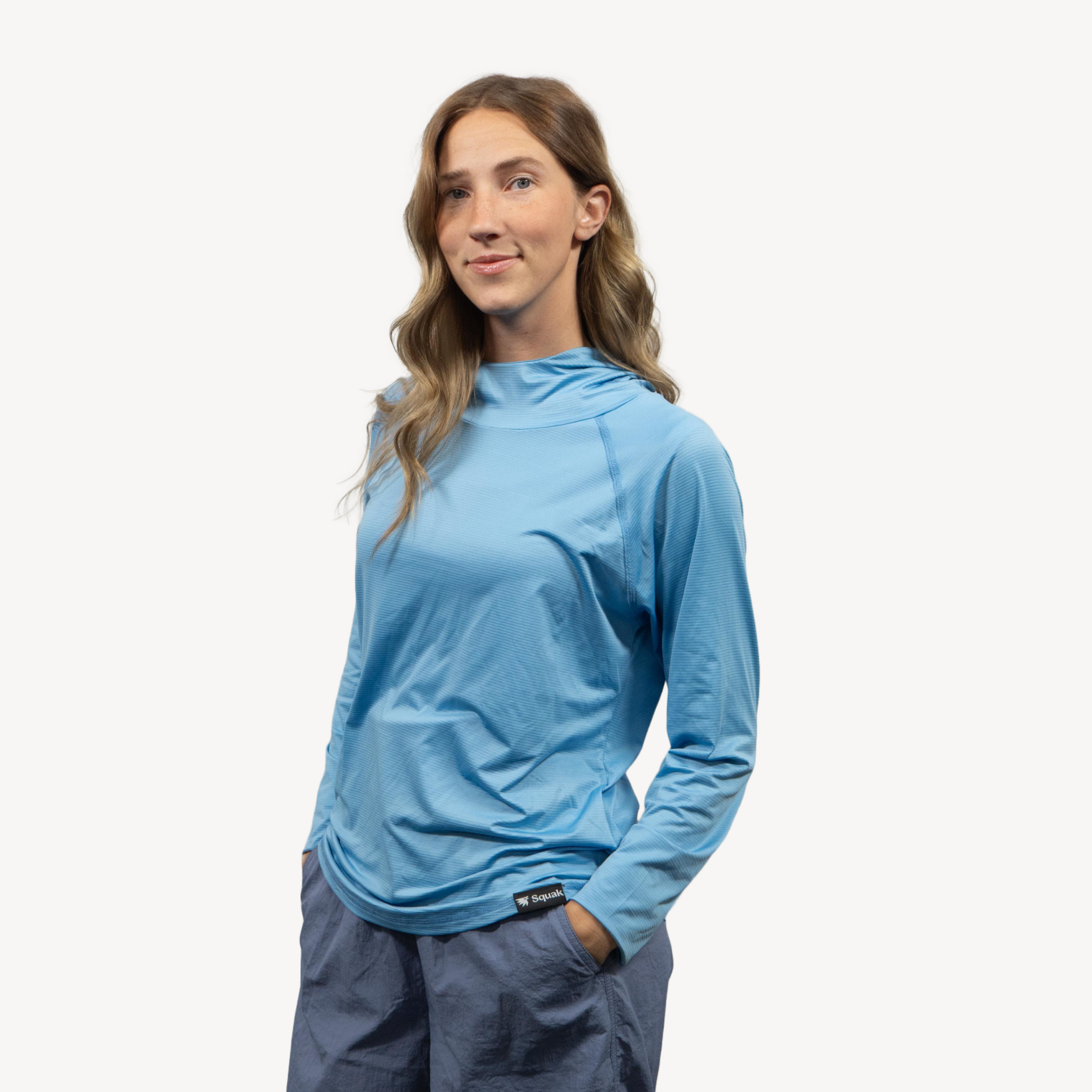 women's sun hoodie bonneville blue