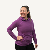 Women's Payette Purple Grid Fleece Hoodie
