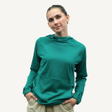 Women's Woolie Chelan Teal Merino Wool Hoodie 