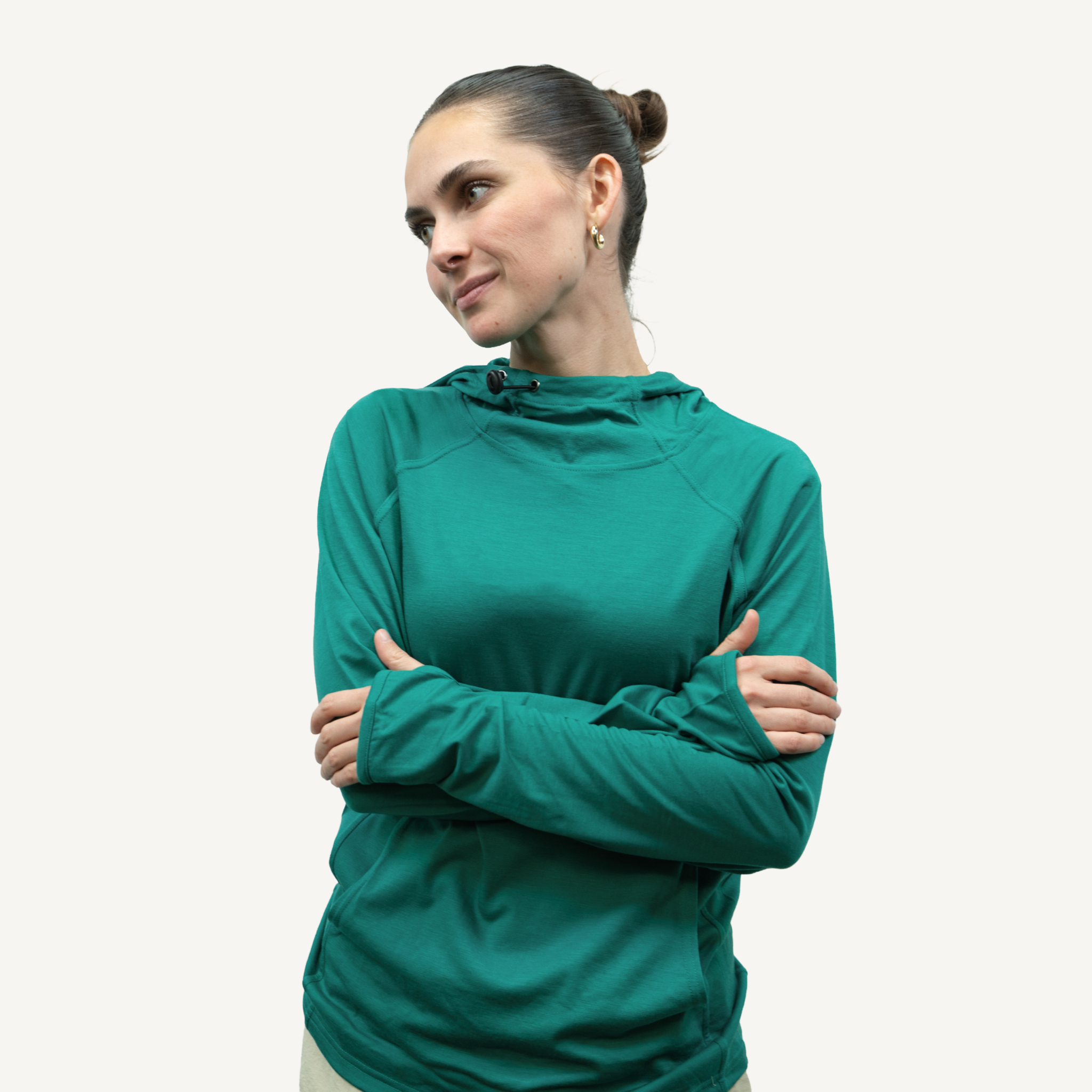 Women's Woolie Chelan Teal Merino Wool Hoodie 