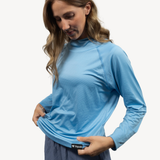 women's sun hoodie bonneville blue