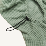 Women's Sage Green Grid Fleece Hoodie