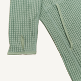 Women's Sage Green Grid Fleece Hoodie