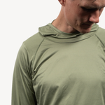 men's sun hoodie lichen green