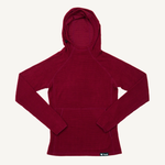 Women's Alder Red Grid Fleece Hoodie