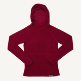 Women's Alder Red Grid Fleece Hoodie