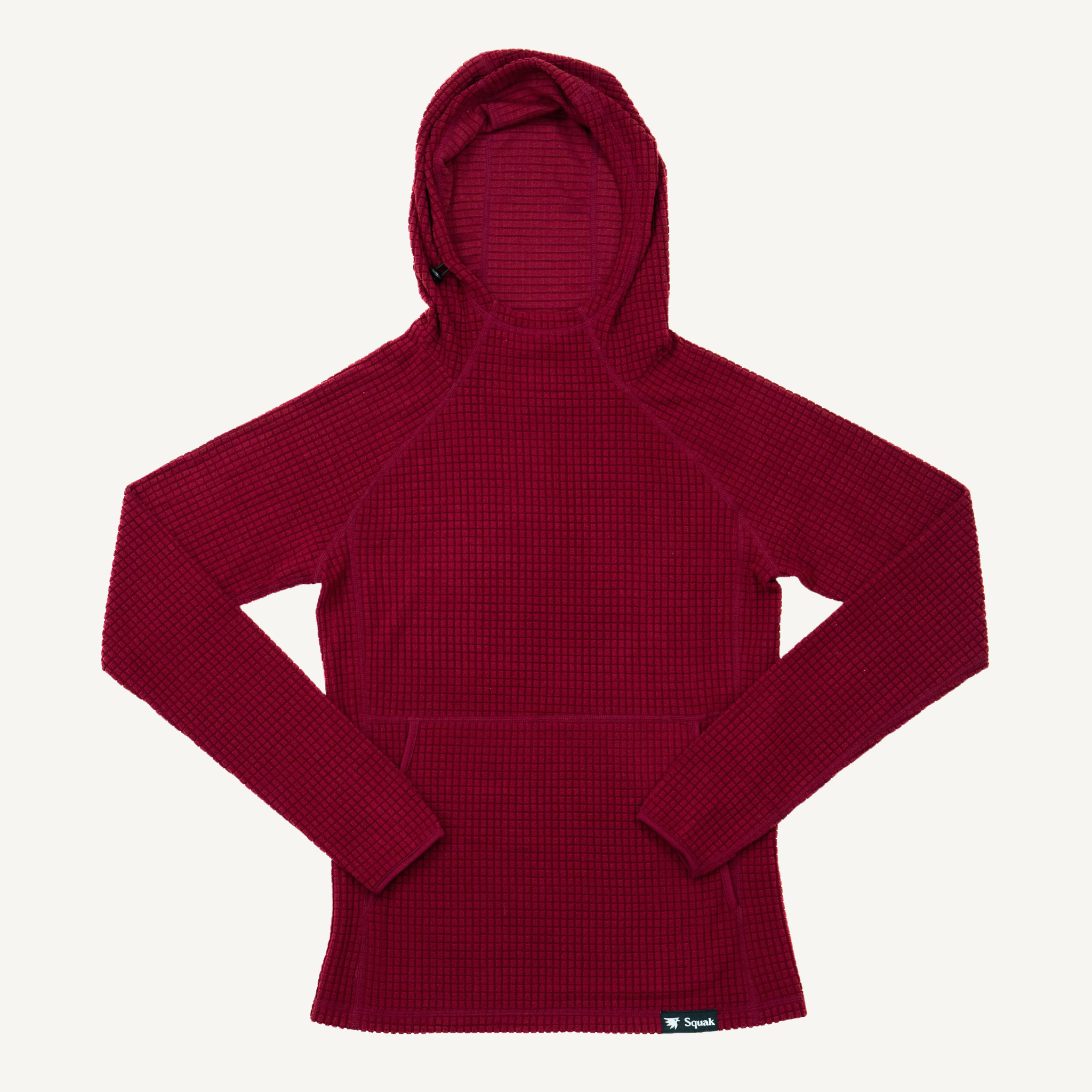 Women's Alder Red Grid Fleece Hoodie