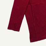 Women's Alder Red Grid Fleece Hoodie