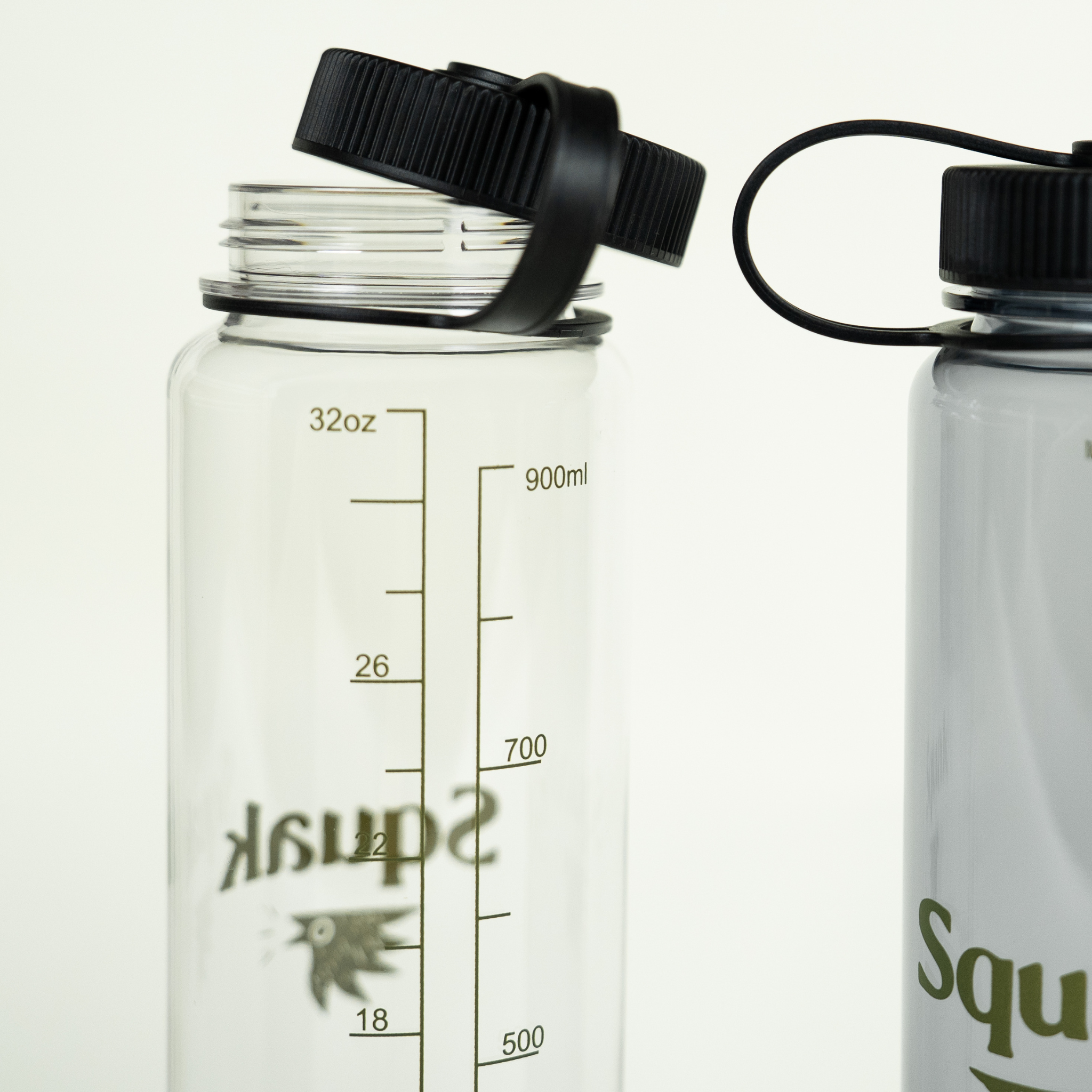 Squaker Bottle Gray and Clear
