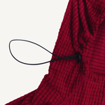 Women's Alder Red Grid Fleece Hoodie