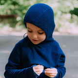 Lil' Squak Northwest Navy Grid Fleece Hoodie Lifestyle 