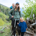 Lil' Squak Northwest Navy Grid Fleece Hoodie Mom