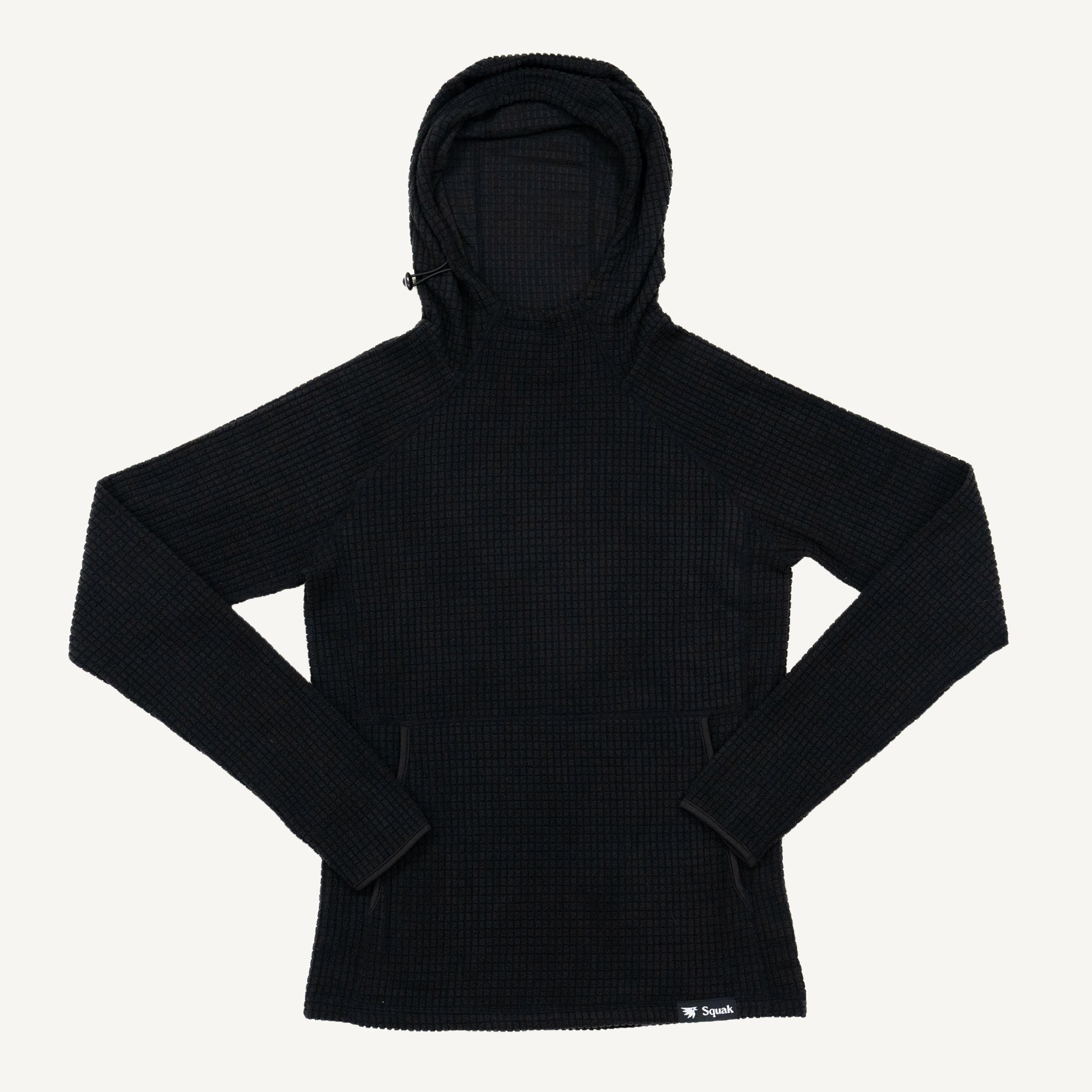 Women's Black Obsidian Grid Fleece Hoodie