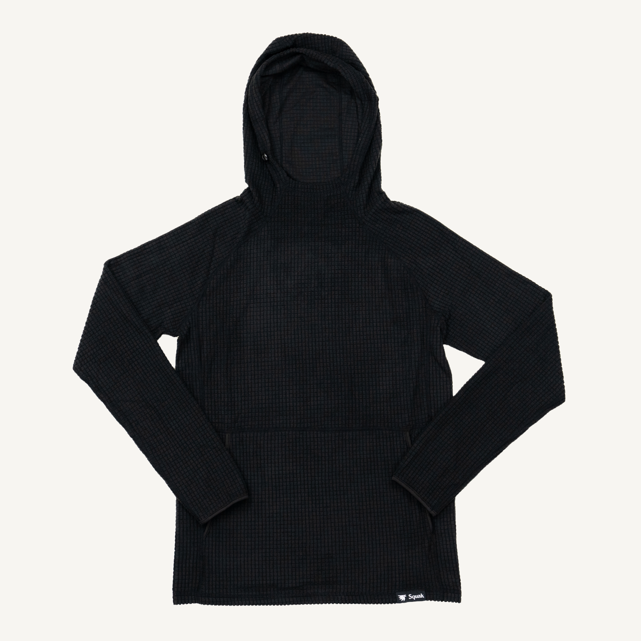 Men's Obsidian Black Grid Fleece Hoodie