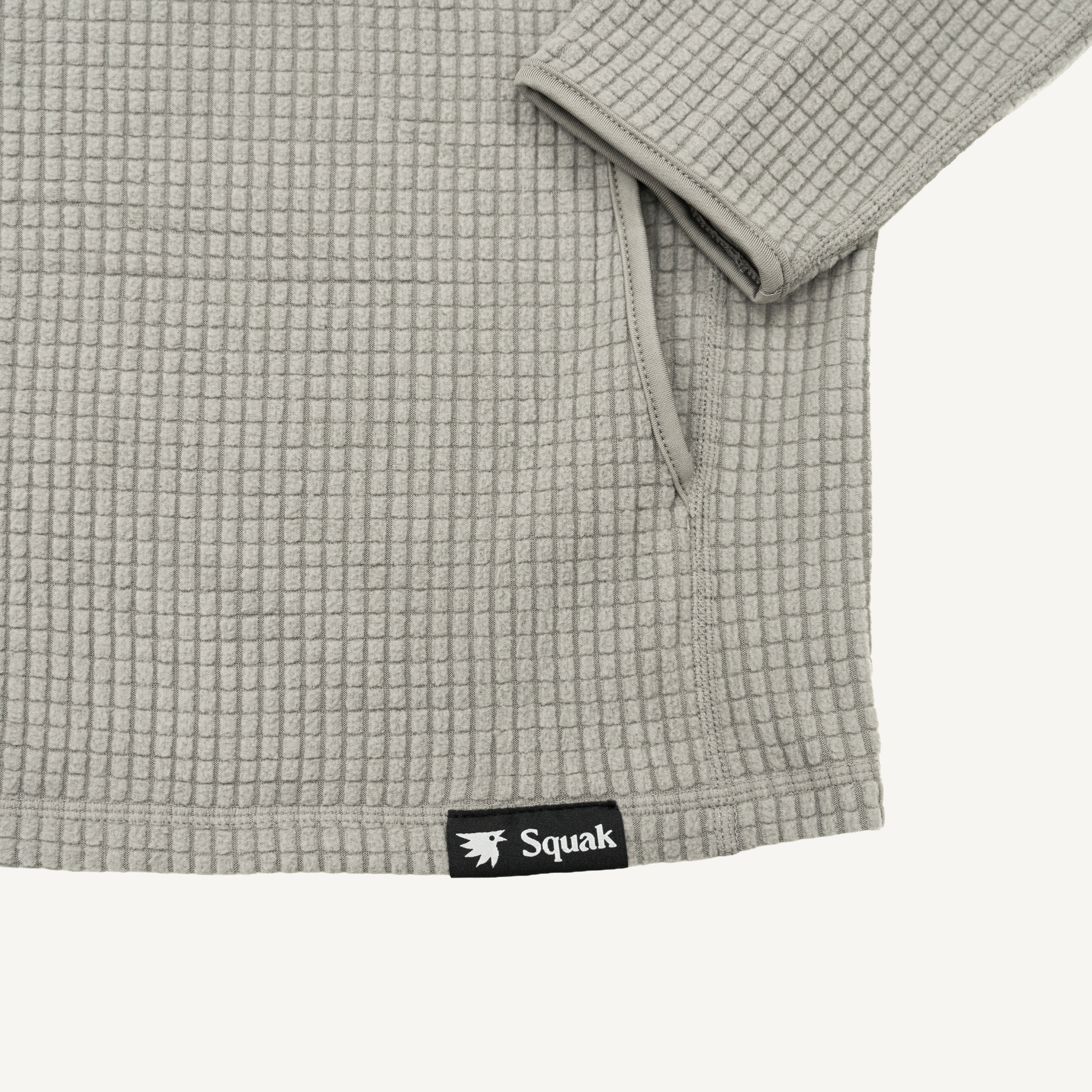 Men's Buck Beige Grid Fleece Hoodie