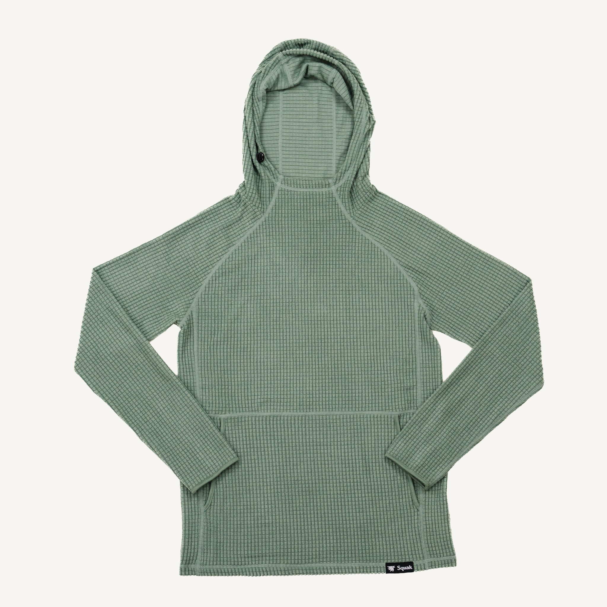 Men's Sage Green Grid Fleece Hoodie