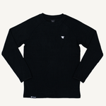 Men's Dawn Obsidian Black Grid Fleece Crewneck