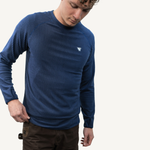 Men's Dawn Northwest Navy Grid Fleece Crewneck