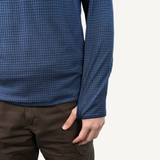 Men's Dawn Northwest Navy Grid Fleece Crewneck