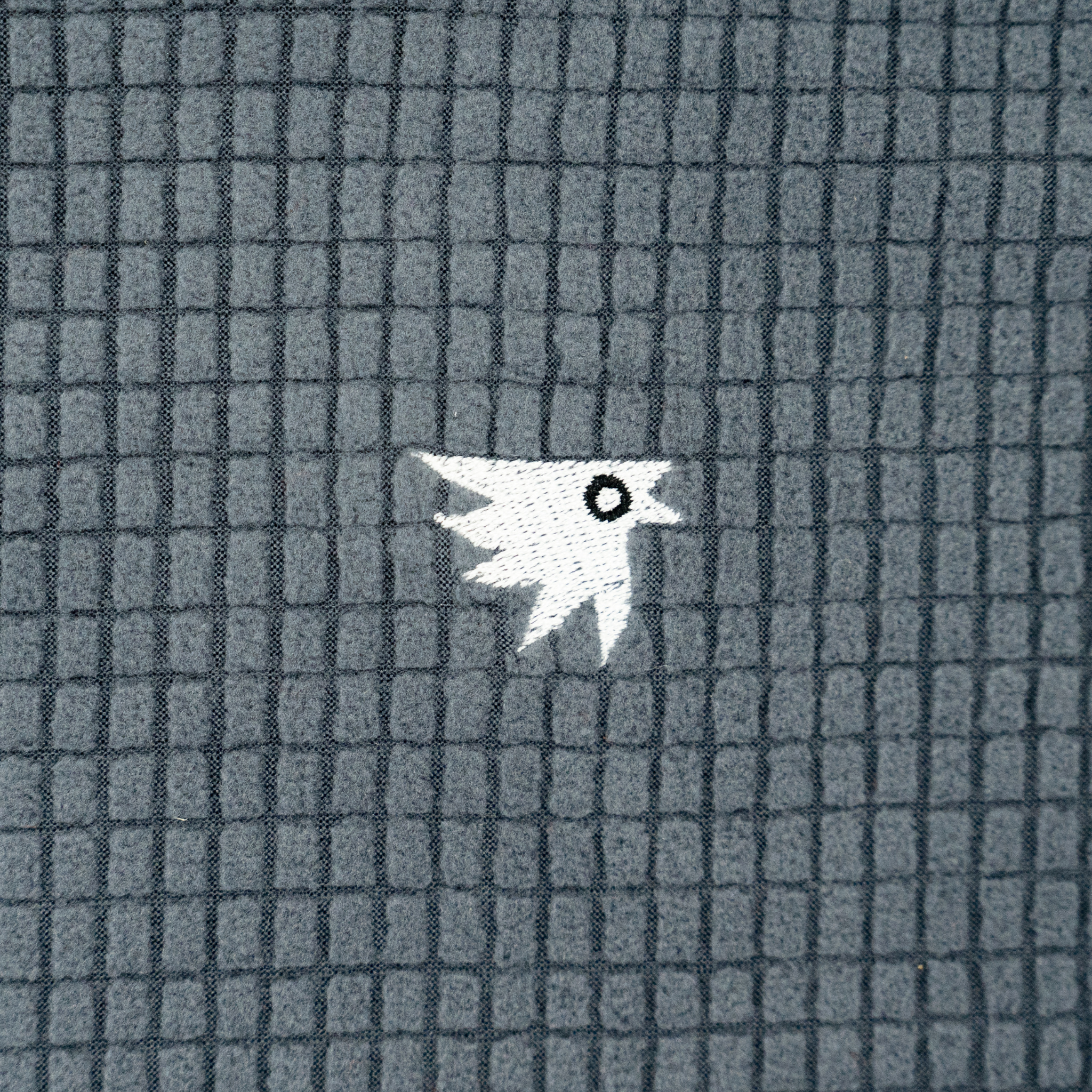 Men's Dawn Puget Grey Grid Fleece Crewneck