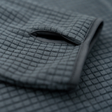 Men's Dawn Puget Grey Grid Fleece Crewneck