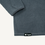 Men's Dawn Puget Grey Grid Fleece Crewneck