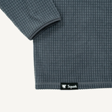Men's Dawn Puget Grey Grid Fleece Crewneck