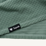 Men's Dawn Sage Green Grid Fleece Crewneck