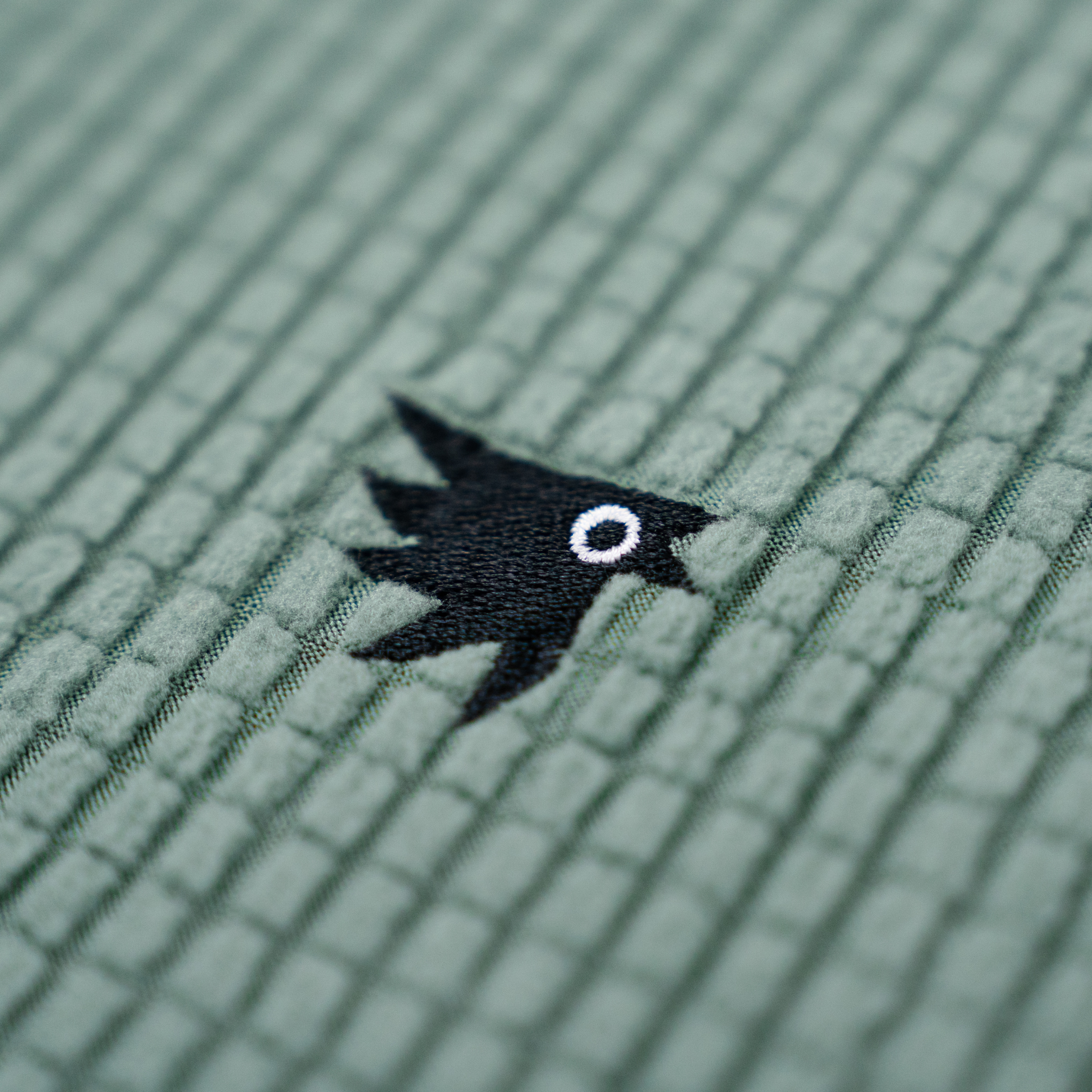 Women's Dawn Sage Green Grid Fleece Crewneck