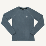 Women's Puget Gray Grid Fleece Crewneck