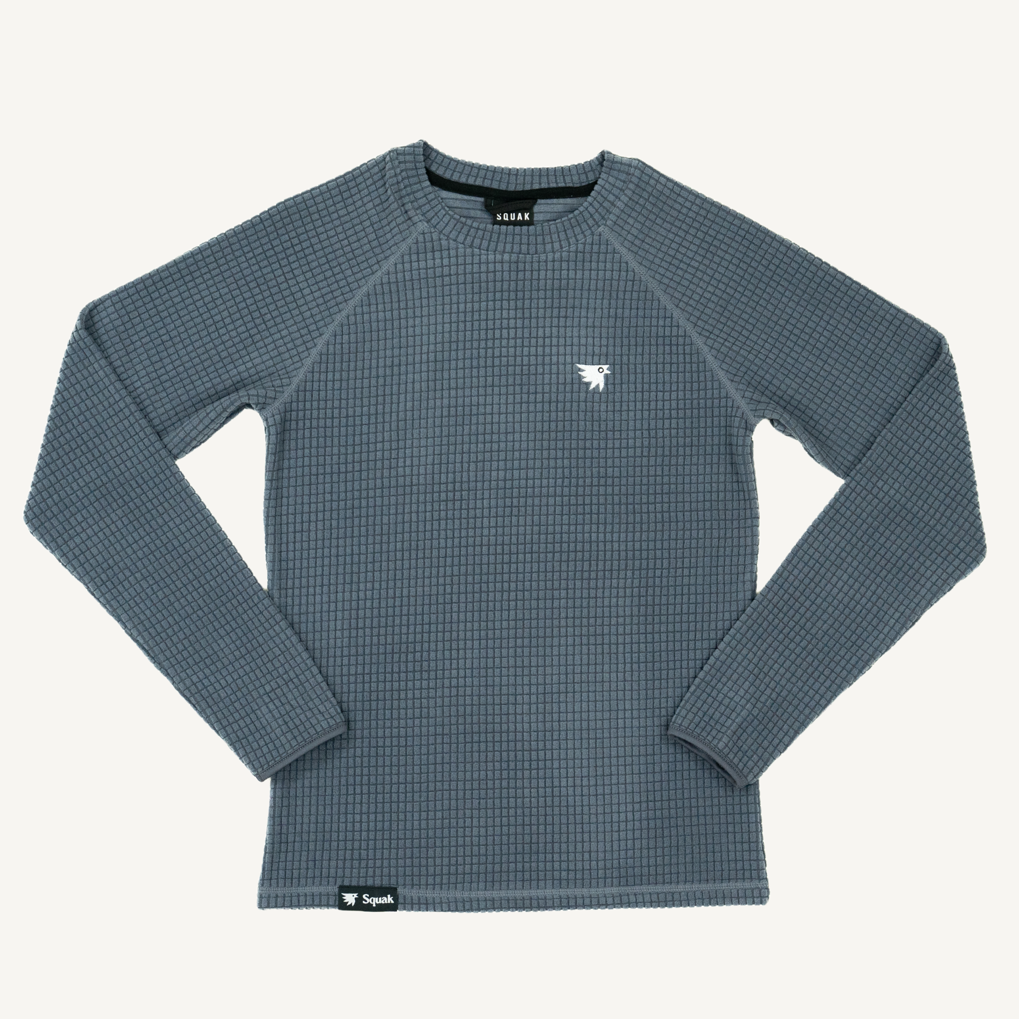 Women's Puget Gray Grid Fleece Crewneck