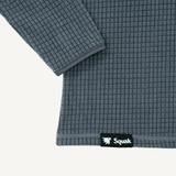 Women's Puget Gray Grid Fleece Crewneck