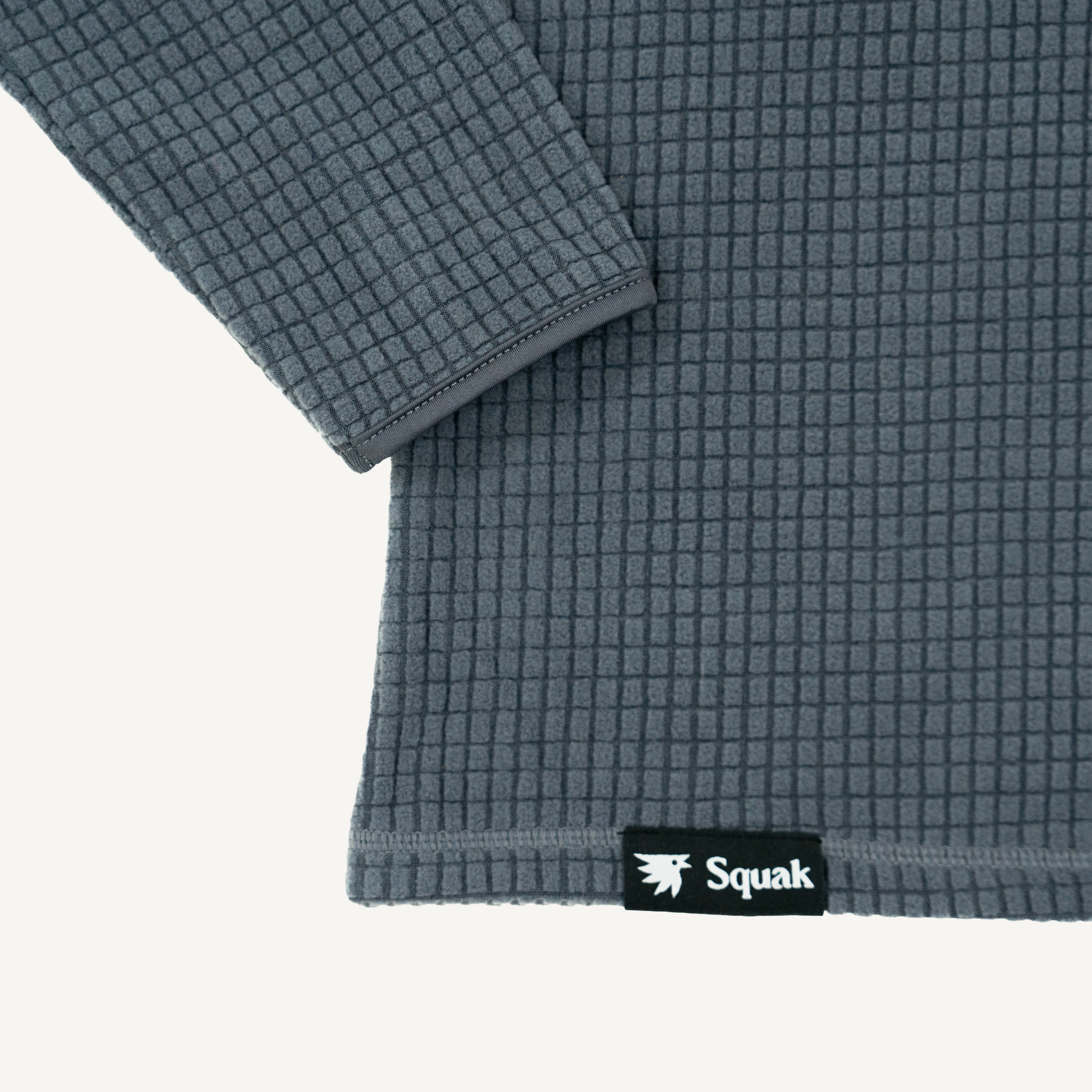 Women's Puget Gray Grid Fleece Crewneck