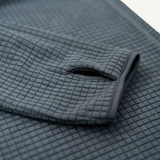 Women's Puget Gray Grid Fleece Crewneck