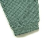 women's sage green grid fleece joggers