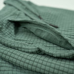 women's sage green grid fleece joggers