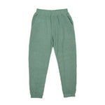 Men's sage green grid fleece joggers
