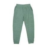 Men's sage green grid fleece joggers