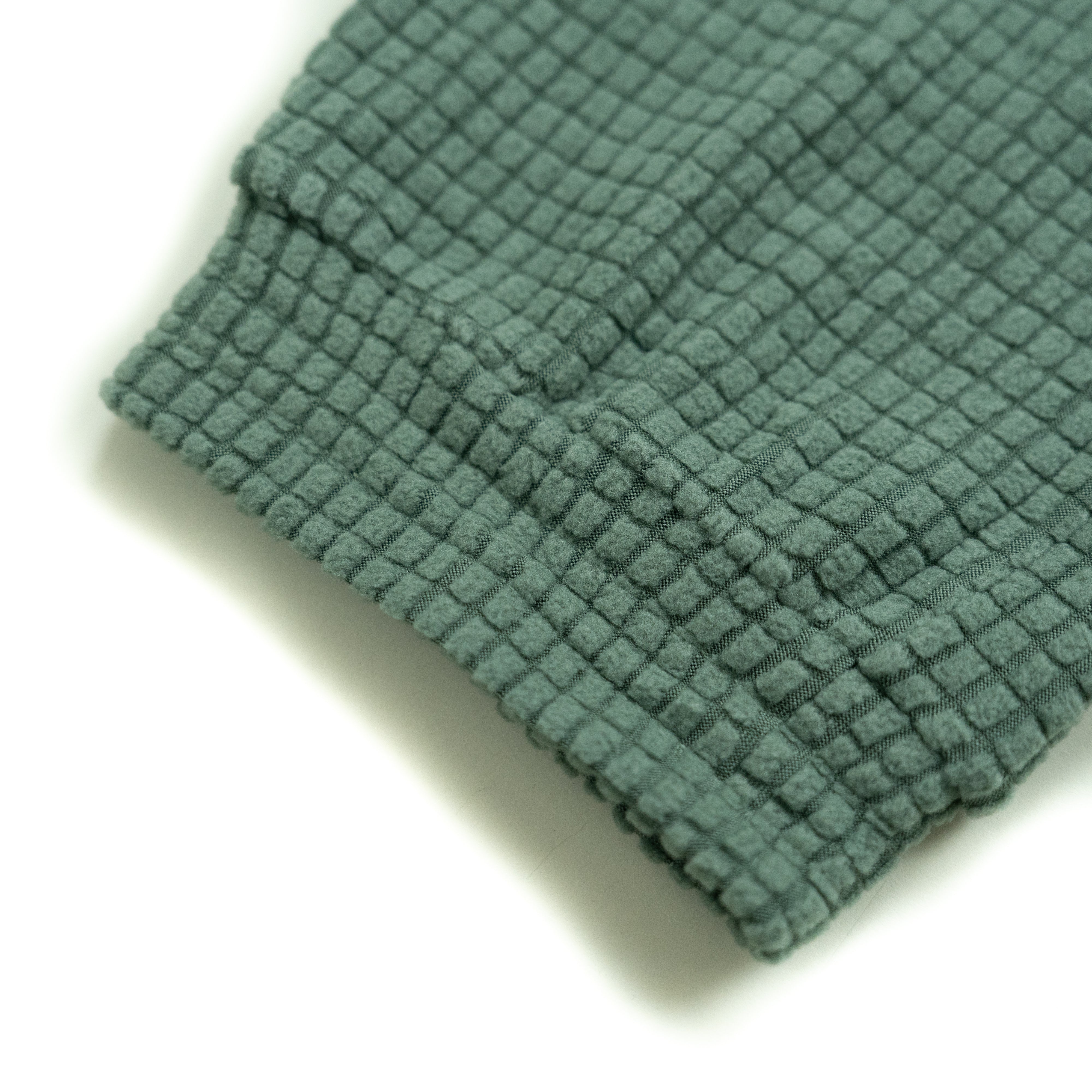Men's sage green grid fleece joggers