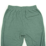Men's sage green grid fleece joggers