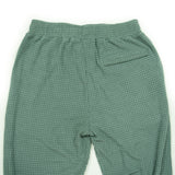 Men's sage green grid fleece joggers