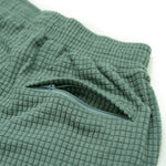 Men's sage green grid fleece joggers