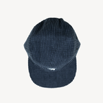 Midnight blue grid fleece 5 panel hat