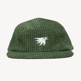 Evergreen Pine Green Grid Fleece 5 Panel Hat