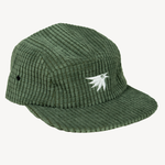 Evergreen Pine Green Grid Fleece 5 Panel Hat